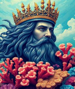 Vintage Atlantis Coral King Paint By Numbers