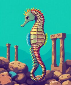 Atlantis Seahorse Paint Numbers