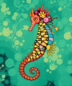 Vintage Atlantis Seahorse Paint By Numbers