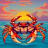 Crab Sunset Paint Numbers