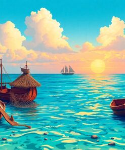 Vintage Atoll Net Caster Paint By Numbers