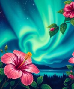 Aurora Hibiscus Paint Numbers