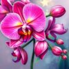 Vintage Aurora Orchid Bloom Paint By Numbers