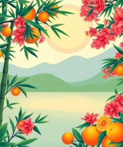 Vintage Bamboo Citrus Morning Paint By Numbers