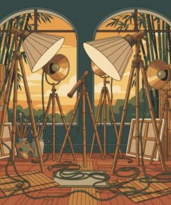 Vintage Bamboo Studio Lights Paint By Numbers