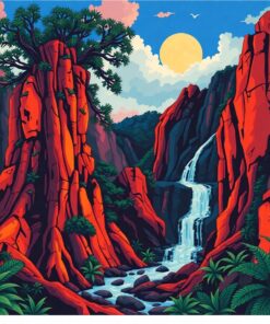 Vintage Banyan Lava Rift Paint By Numbers