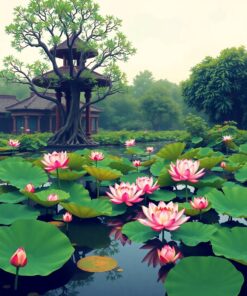 Lotus Pond Paint Numbers