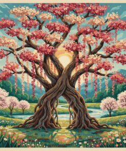 Vintage Banyan Springtime Blossoms Paint By Numbers