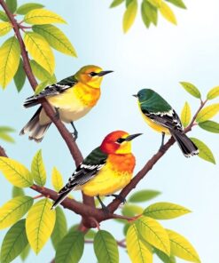 Tree Warblers Paint Numbers