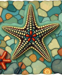 Vintage Basalt Sea Star Paint By Numbers