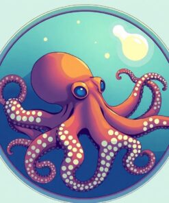 Vintage Bathysphere Octopus Encounter Paint By Numbers