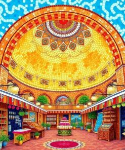 Vintage Bazaar Dome Mosaics Paint By Numbers