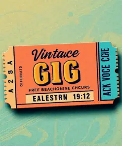 Vintage Beach Gig Pass Paint By Numbers