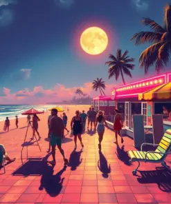 Vintage Beachfront Boogie Paint By Numbers