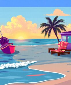 Beachfront Mixtape Paint Numbers