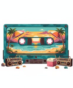 Vintage Beachfront Mixtape Paint By Numbers