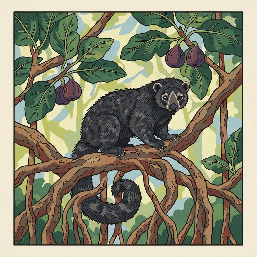 vintage-bearcat-fig-roots-paint-by-numbers-kit-wildlife-art