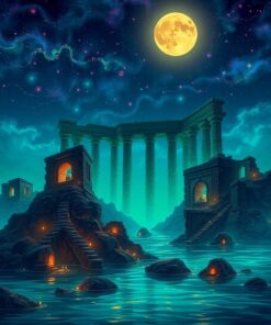 Bioluminescent Atlantis Paint Numbers