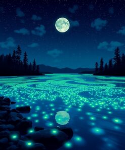 Bioluminescent Lagoon Paint Numbers