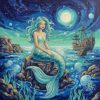 Vintage Bioluminescent Siren Paint By Numbers