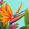 Vintage Bird Of Paradise Paint By Numbers