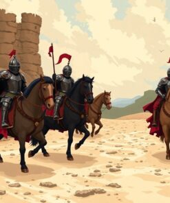 Vintage Black Sand Knights Paint By Numbers