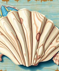 Vintage Bleached Wood Shell Paint By Numbers