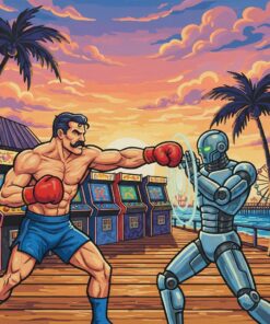 Vintage Boardwalk Fighter Paint By Numbers