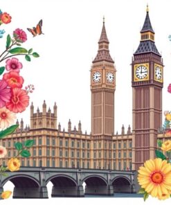 Vintage Botanical Big Ben Paint By Numbers