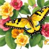 Vintage Botanical Citrus Swallowtail Paint By Numbers