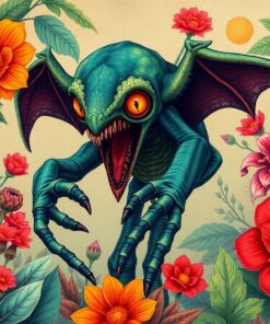 Vintage Botanical Cryptid Prowl Paint By Numbers