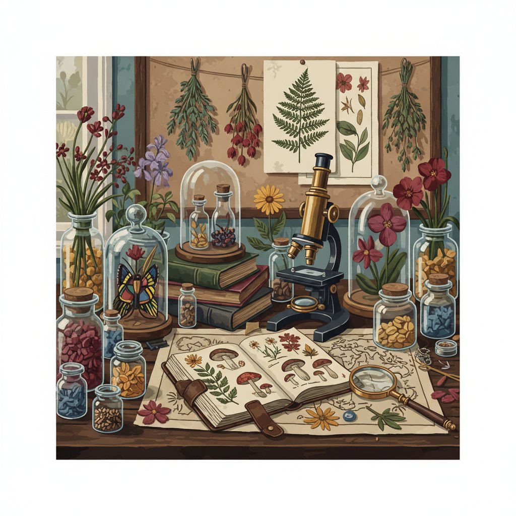 vintage-botanist-desk-scene-paint-by-numbers-kit-botanical-art