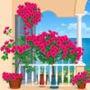 Bougainvillea Balcony Paint Numbers
