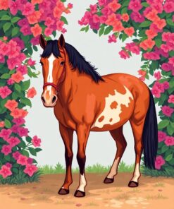 Bougainvillea Steed Paint Numbers