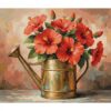 Vintage Brass And Hibiscus Paint By Numbers