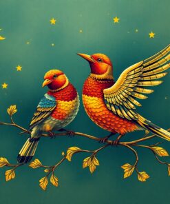 Vintage Brass Constellation Birds Paint By Numbers