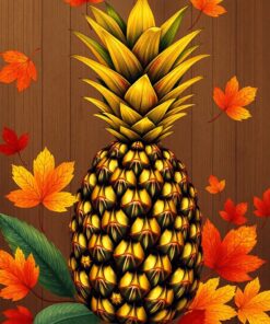 Brass Pineapple Paint Numbers