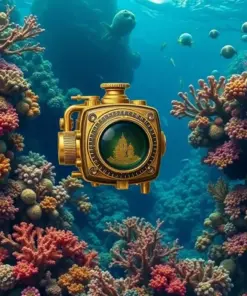 Vintage Brass Reef Dive paint by numbers