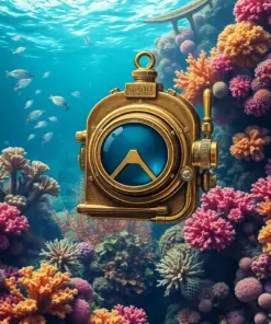 Vintage Brass Reef Dive paint by numbers