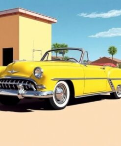 Vintage Breezeway Auto Shadows Paint By Numbers