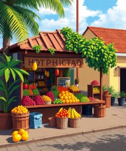 Fruit Stall Paint Numbers