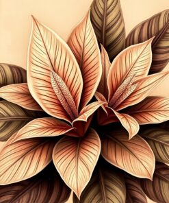 Vintage Bromeliad Study Paint By Numbers