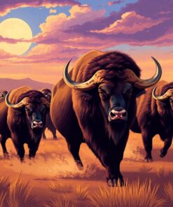 Buffalo Stampede Paint Numbers