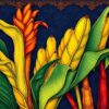 Vintage Byzantine Banana Fronds Paint By Numbers
