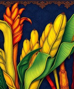 Vintage Byzantine Banana Fronds Paint By Numbers