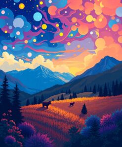 Palm Mosaic Paint Numbers