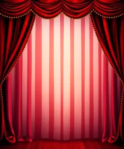 Vintage Cabaret Curtain Paint By Numbers
