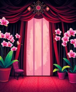 Vintage Cabaret Orchid Stage Paint By Numbers