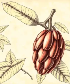 Vintage Cacao Botanical Sketch Paint By Numbers