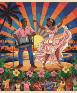 Vintage Calypso Concert Poster Paint By Numbers